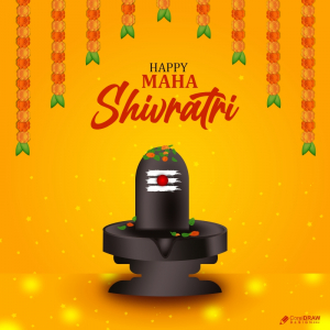 Maha Shivratri Festival Decorative Greeting Card Free Vector