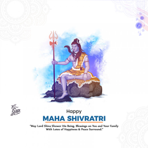 Lord Shiva for Maha Shivratri - Banner Template Design, Free Psd