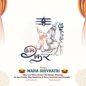 Shankar- Maha Shiv Ratri Hindu Festival Social Media Banner, Free Psd