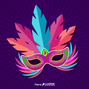 Vector Party Mask Feather Creative Trending 2021 Download AI & EPS Vector File