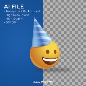 Smile Hat Emoji AI & EPS File Download Trending 2021 Free Template