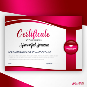 Modern Diploma Certificate Template Free Vector