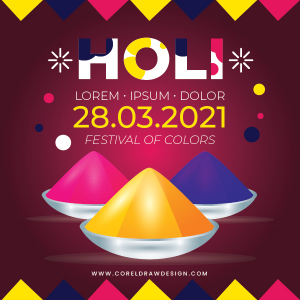 Holi Color Fest AI & EPS File Trending Vector Art 2021 Free Download