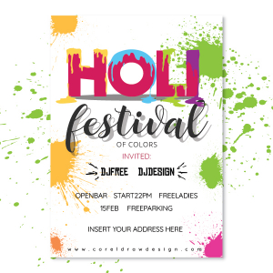 Holi Splash Collection Of Hand Drawn Things AI & EPS File Trending Vector Art 2021 Free Download