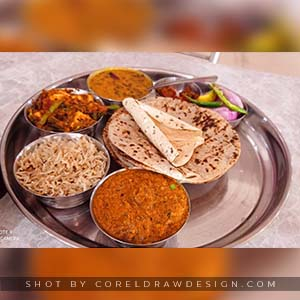 Indian Pure Veg Thaali Food