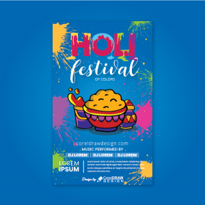Holi Invitation Festival Of Colors AI & EPS File Trending Vector Art 2021 Free Download