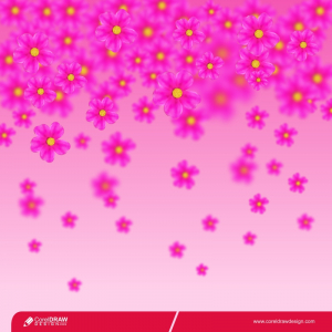 Pink Gradient Sakura Flowers Background Free Vector Design