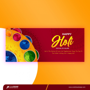 Trending Happy Holi Festival Of Colors Banner Free Vector