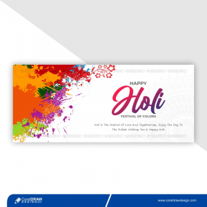 Traditional Watercolor Holi Festival Banner Free Vector