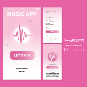 Music Light Pink UI Download Free From Coreldrawdesign AI & EPS Trending 2021 Design Template