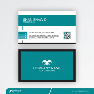 Blue And Black Business Card Free Vector Design