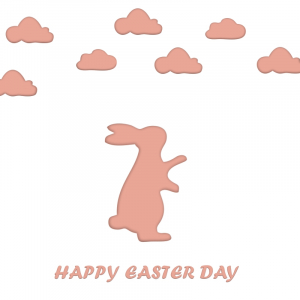 Happy Easter Day Card Paper Style Free Vector