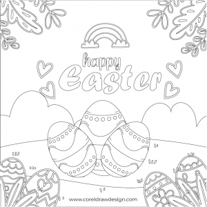 Happy Easter Pencil Art Background Sky With Egg Download Free Ai & EPS File Trending 2021 Template