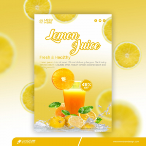 Fresh Lemon Drink Template Premium Vactor