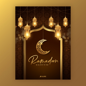 Royal Ramadan Kareem Lantern Moon Vector