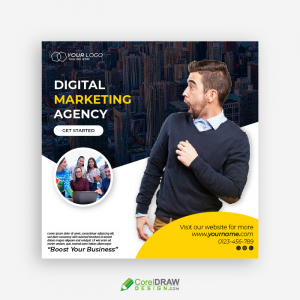 Social Media Digital Media Marketing Flyer Template