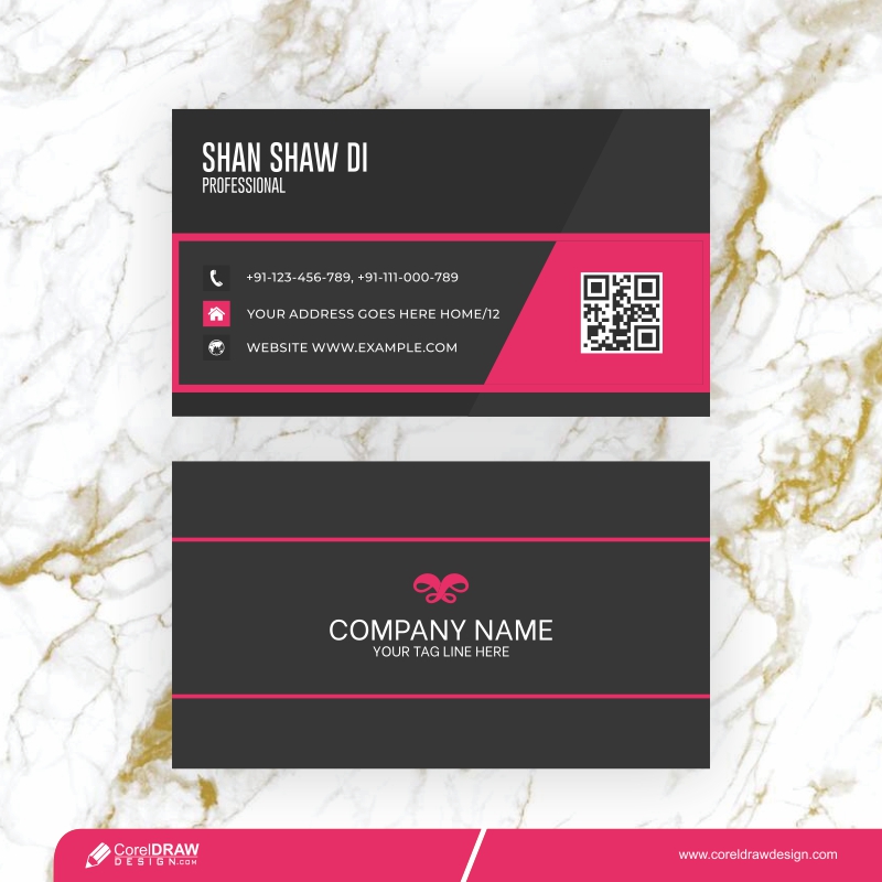 General Business Double Sided Business Card Premium Vector