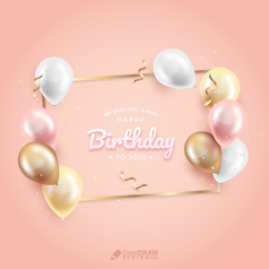 Luxury Happy Birthday lettering Card