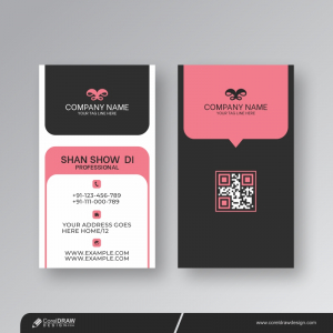 Modern Presentation Card With Company Logo Vector Business Card Template