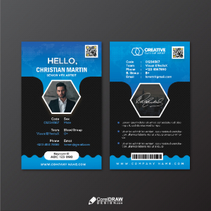 Abstract Professional id Card Design Template Photoshop