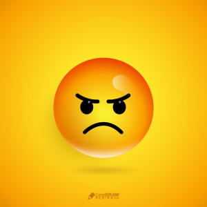 Cute Angry Emoji Vector