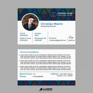 Abstract Professional Company ID Card Template