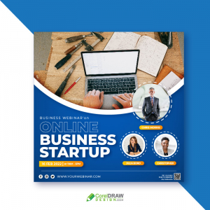 Corporate Business Startup  Online Webinar Poster Banner Template