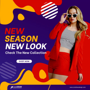Social Media Post Instagram New Look Sale Fashion Banner Template