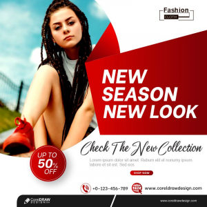 Fashion Sale Facebook Or Web Banner Template Premium Vector