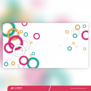 Abstract Colorful Geometric Composition Multicolored Circle Banner Background