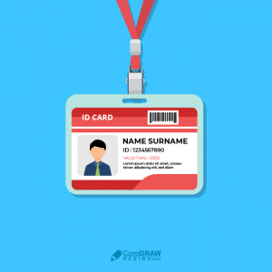 Abstract Id Card Illustration Template Vector