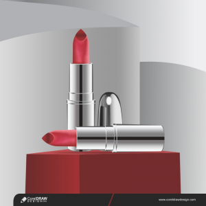 Cosmetic Lipstick Mockup Free Premium Vector