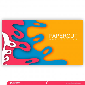 Colorful Vector Papercut Background Free Vector