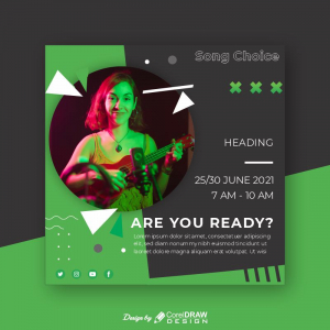 Spotify Themed Poster Download From Coreldrawdesign Free Template