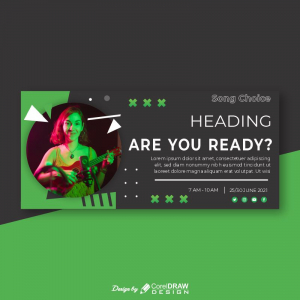 Spotify Themed Banner Download From Coreldrawdesign Free Template