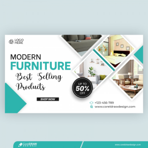 Flat Furniture Sale Banner Free Vector Design