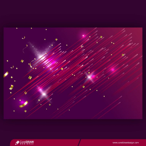 Motion Purple Particles And Stars In Galaxy Abstract Background