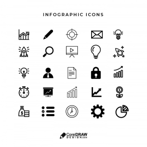Corporate Business Infographic Icons Vector