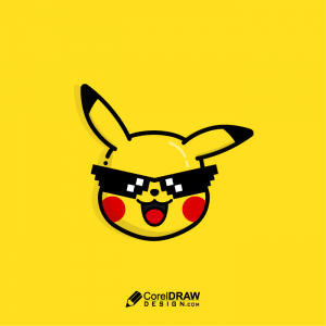Happy Pikachu Pokemon Face Cartoon illustration
