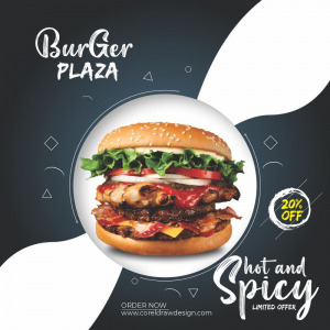 Burger Plaza Free Template Download From Coreldrawdesign Trending 2021