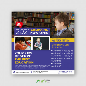 School Education Admission Flyer Template