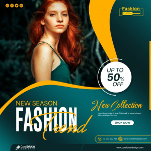 New Season Fashion Instagram Banner Post Template Free Premium Vector