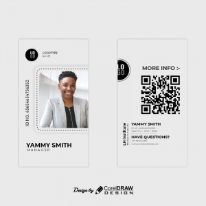 Grey Portrait Business Card Creative Download From Coreldrawdesign