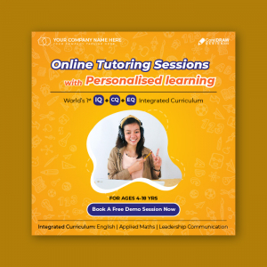 Online Tutoring Classes Social Media Banner Flyer Template