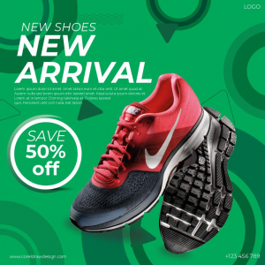 New Arrival New Shoes Free Template Download From Coreldrawdesign