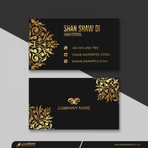 Luxury Business Card Design Template Ornamental Mandala Premium Vector