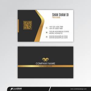 Luxury Gold Business Card Design Free Vector