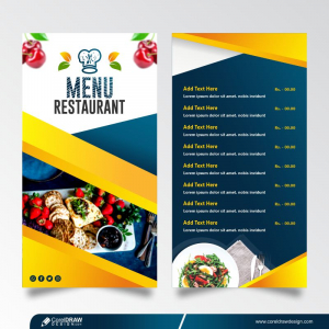 Restaurant Menu Card Design Free Vector Template