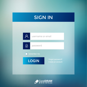 Beautiful blue neumorphism log in sign up template