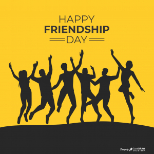 Friendship Day Silhouette photo Greeting Card Download Free From Coreldrawdesign